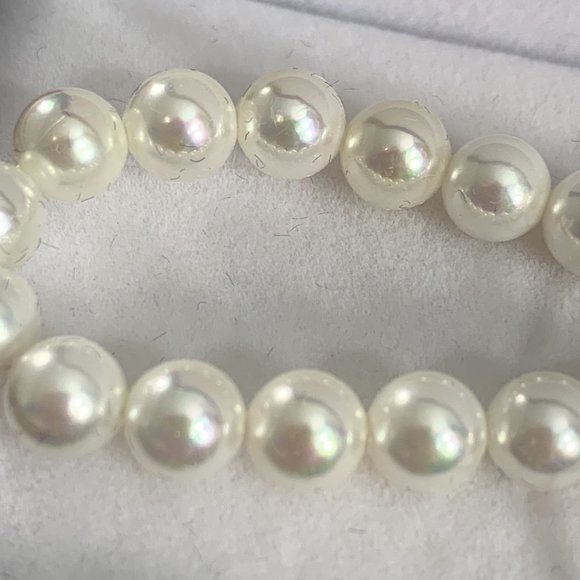 Pavoi Simulated Shell Pearl Necklace 16" Sterling 925 Lobster Clasp New in Box - Picture 3 of 7